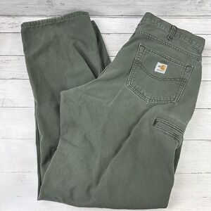 Carhartt FR Flame Resistant CAT 2 Pants Mens 36x34 Green FRB159 MOS Utility